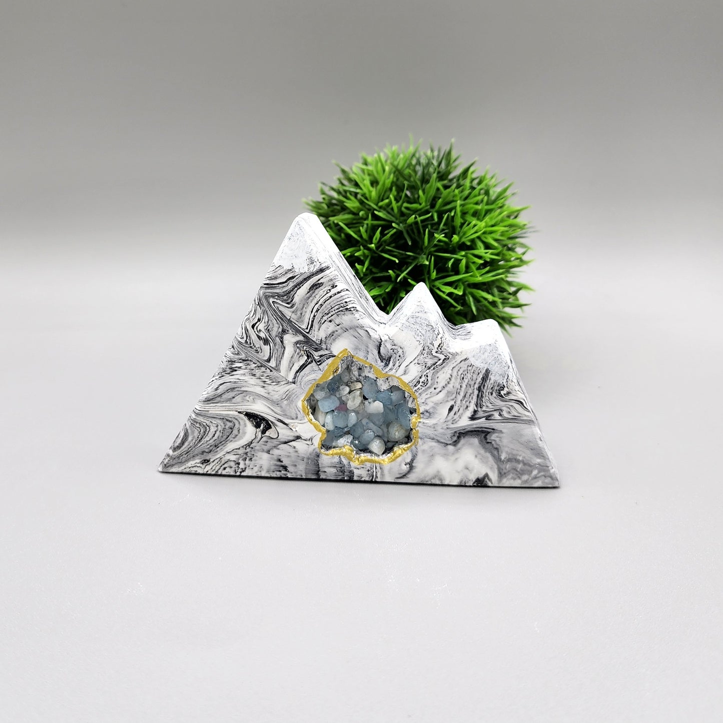 Geode Mountain with Gemstones