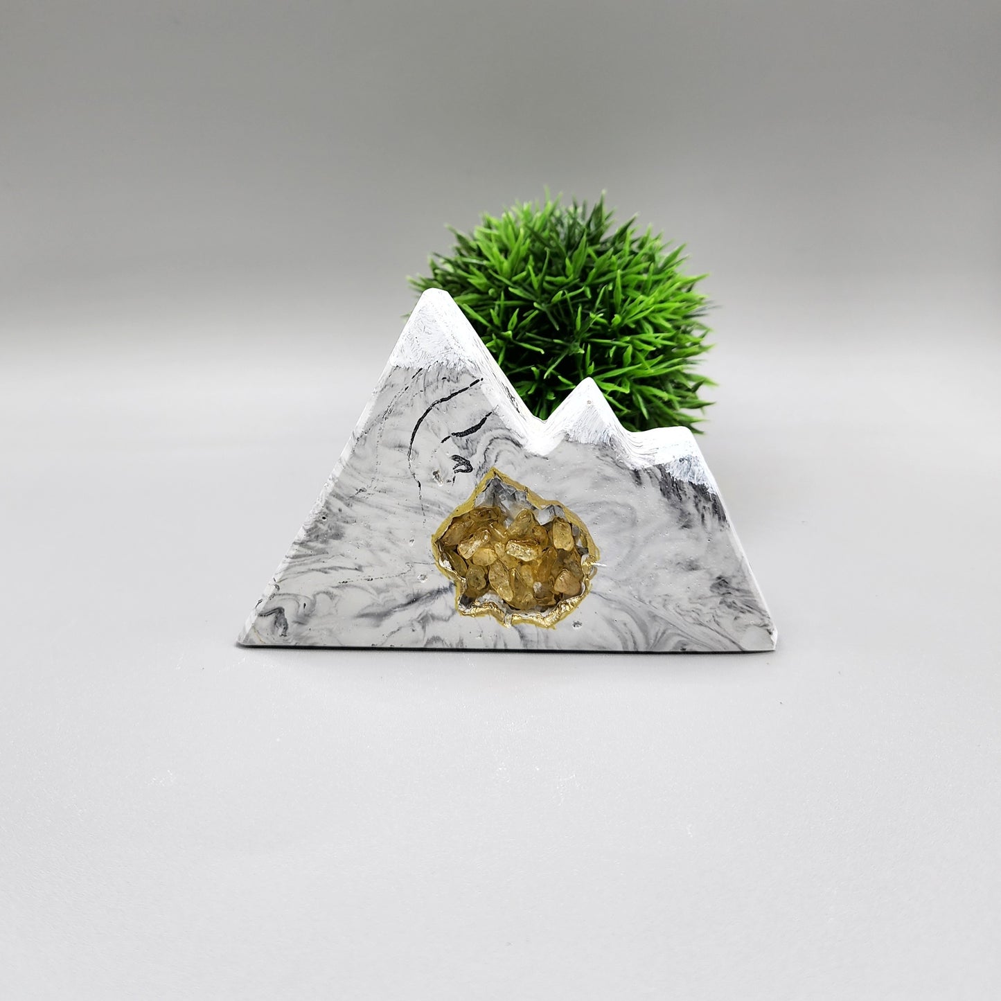 Geode Mountain with Gemstones