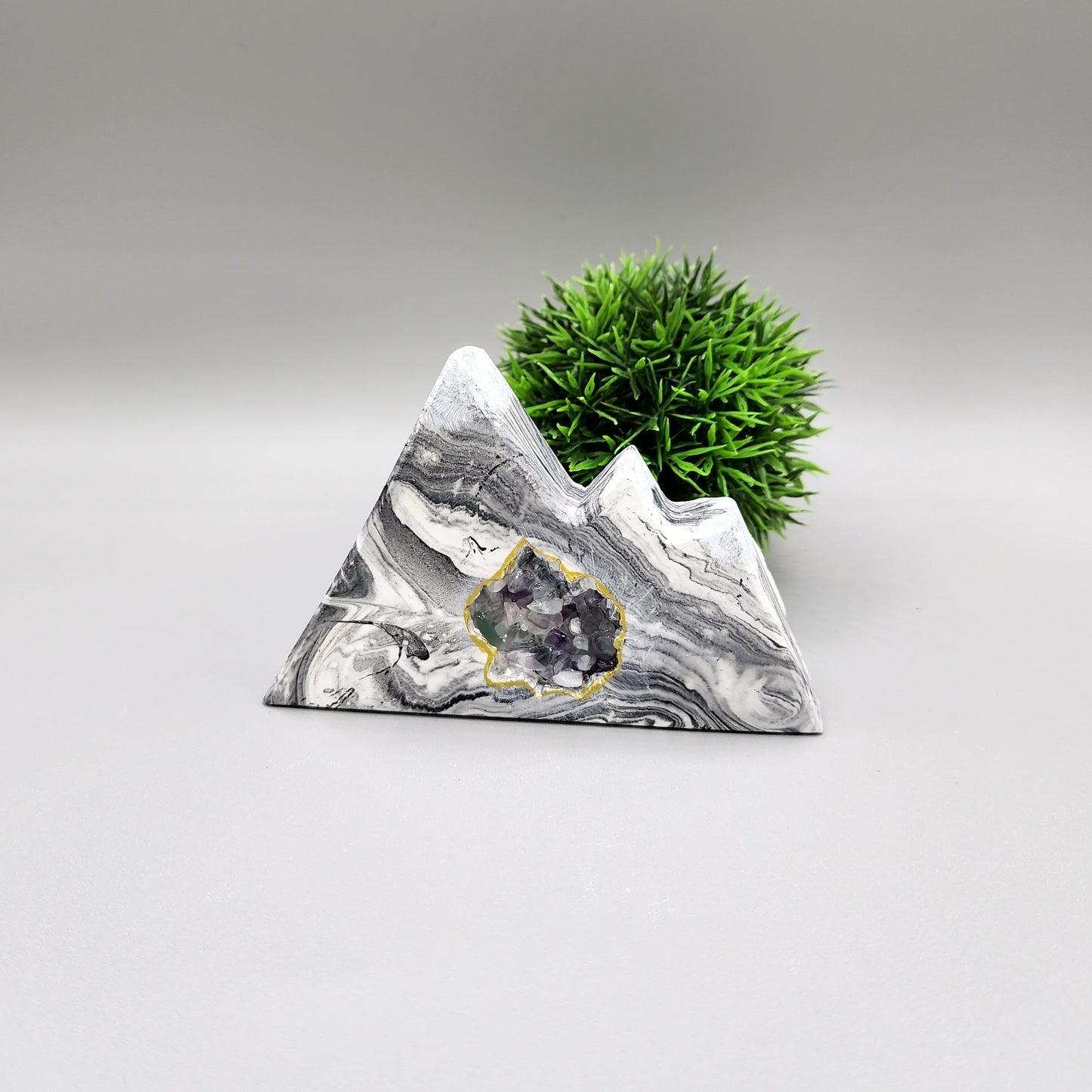 Geode Mountain with Gemstones