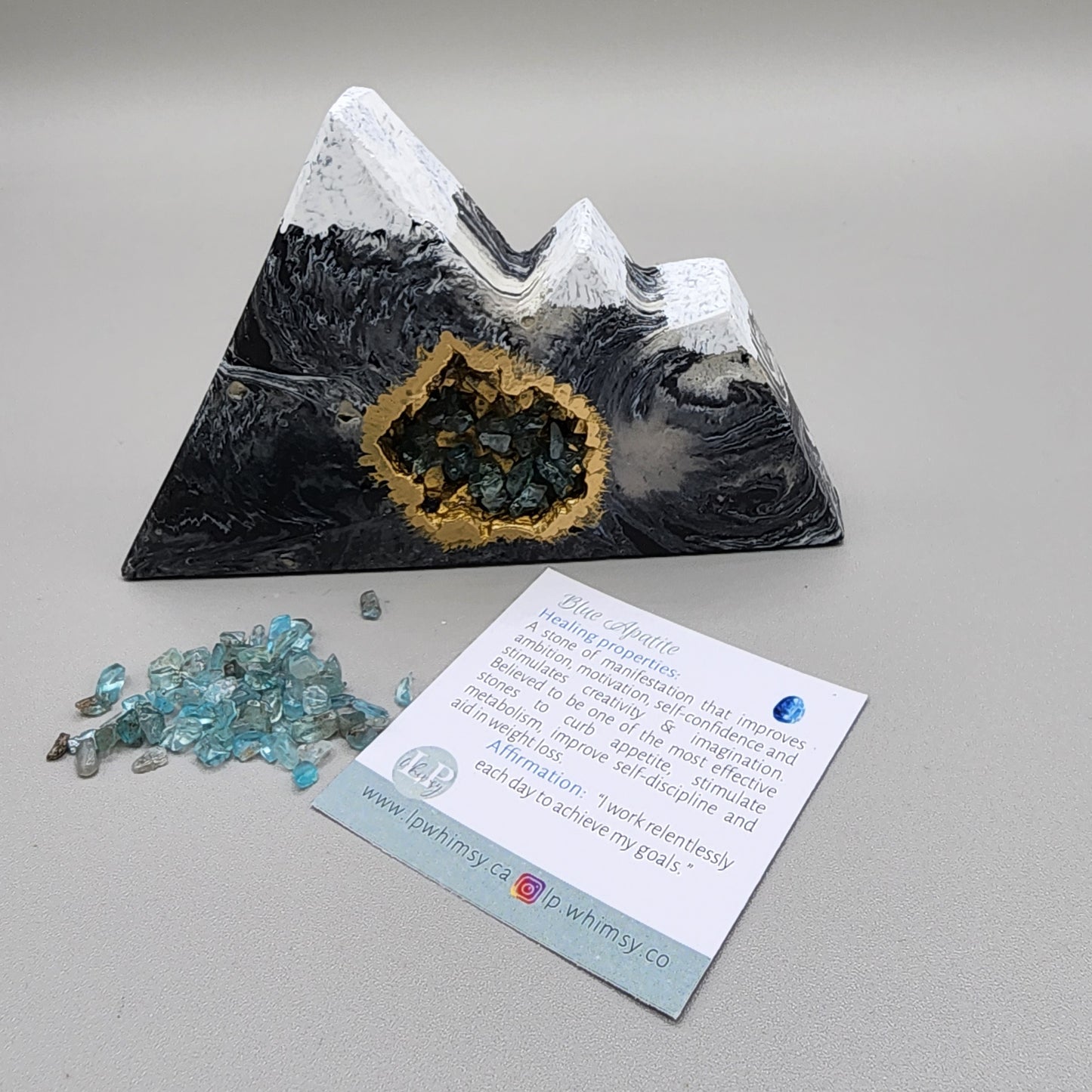 Geode Mountain with Gemstones