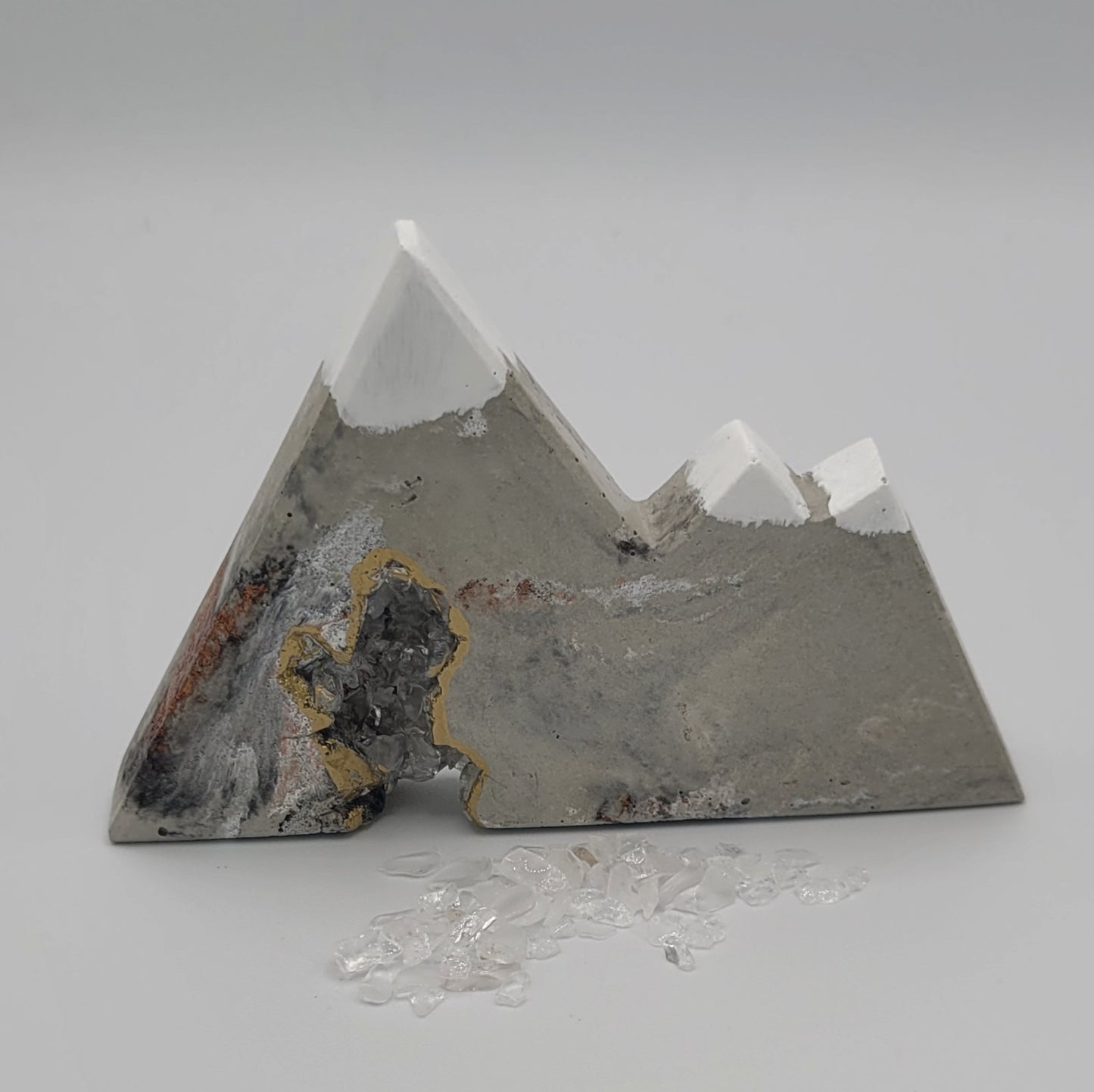 Small Geode Mountain with Gemstones