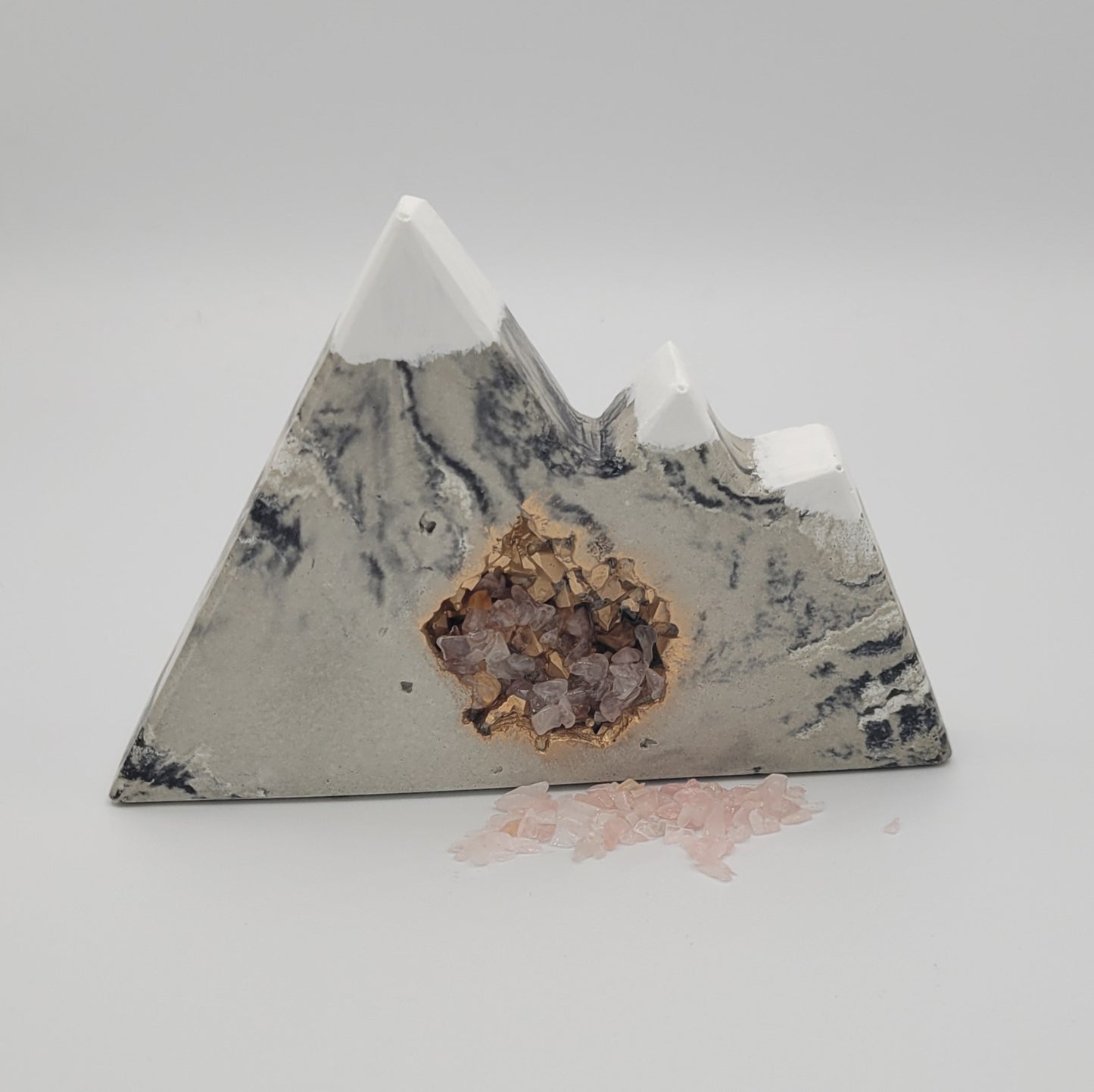 Geode Mountain with Gemstones