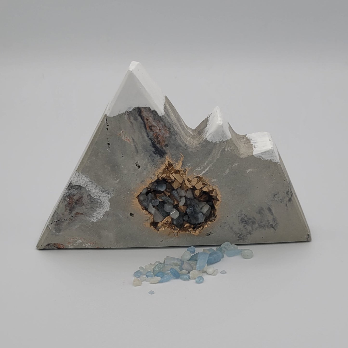 Geode Mountain with Gemstones