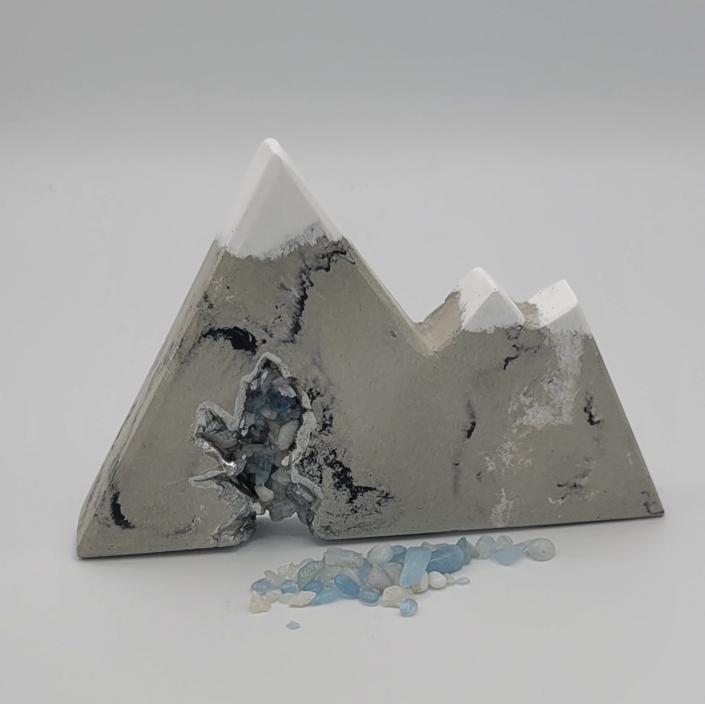 Small Geode Mountain with Gemstones