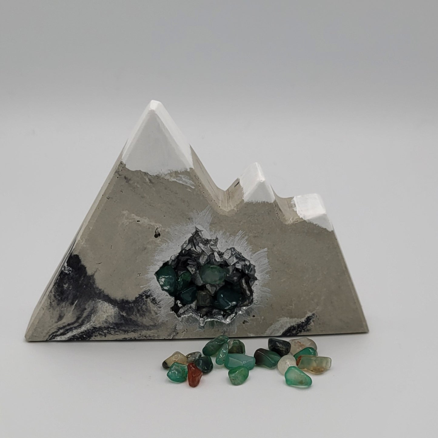 Geode Mountain with Gemstones