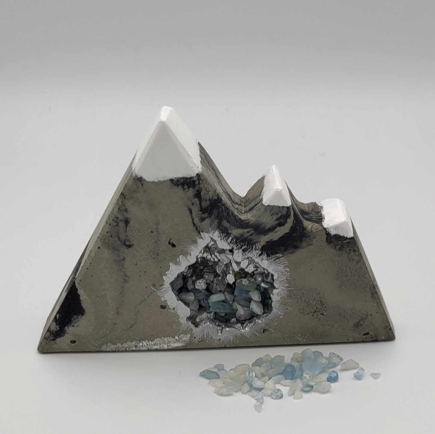 Geode Mountain with Gemstones