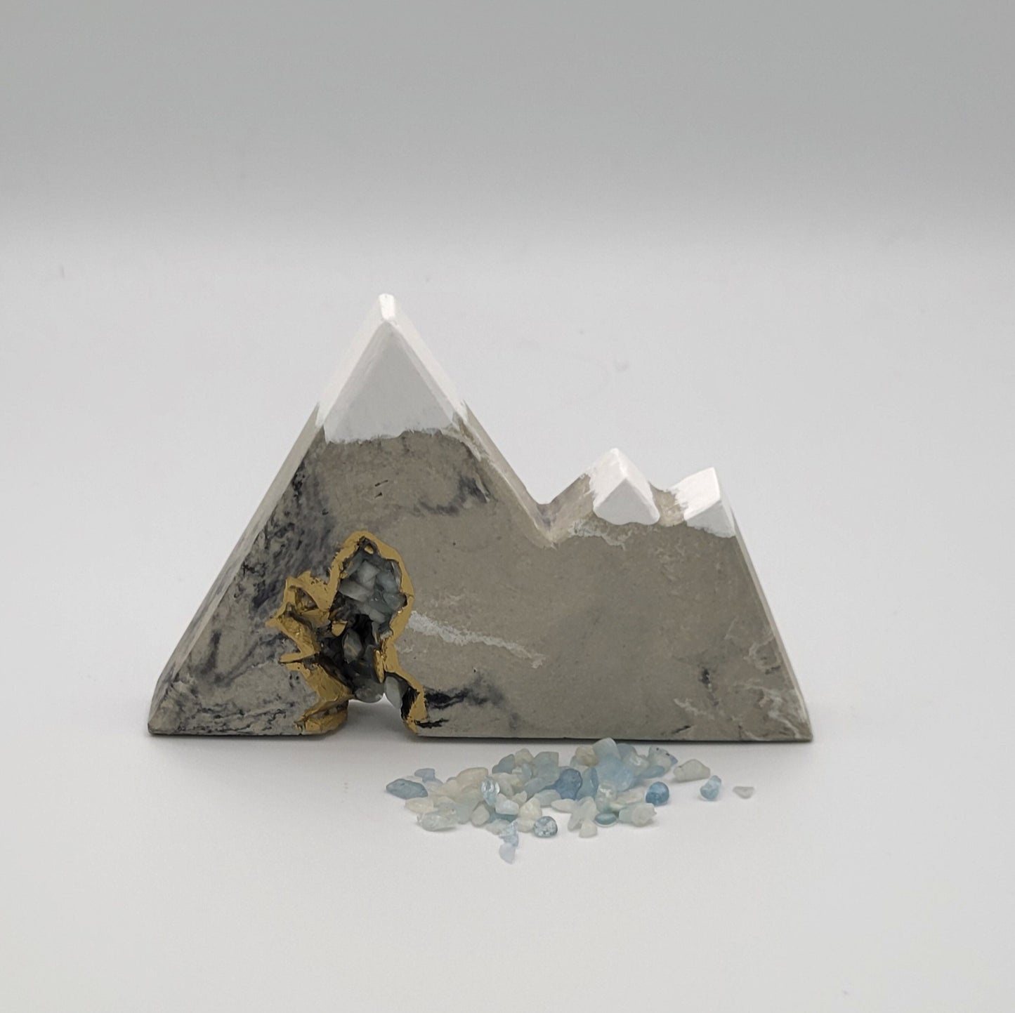 Small Geode Mountain with Gemstones