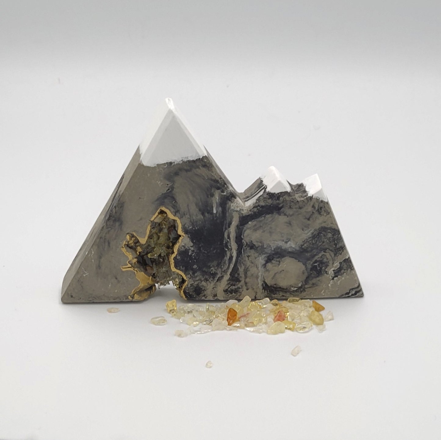 Small Geode Mountain with Gemstones