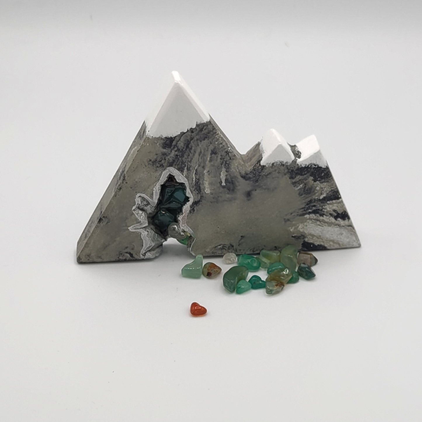 Small Geode Mountain with Gemstones